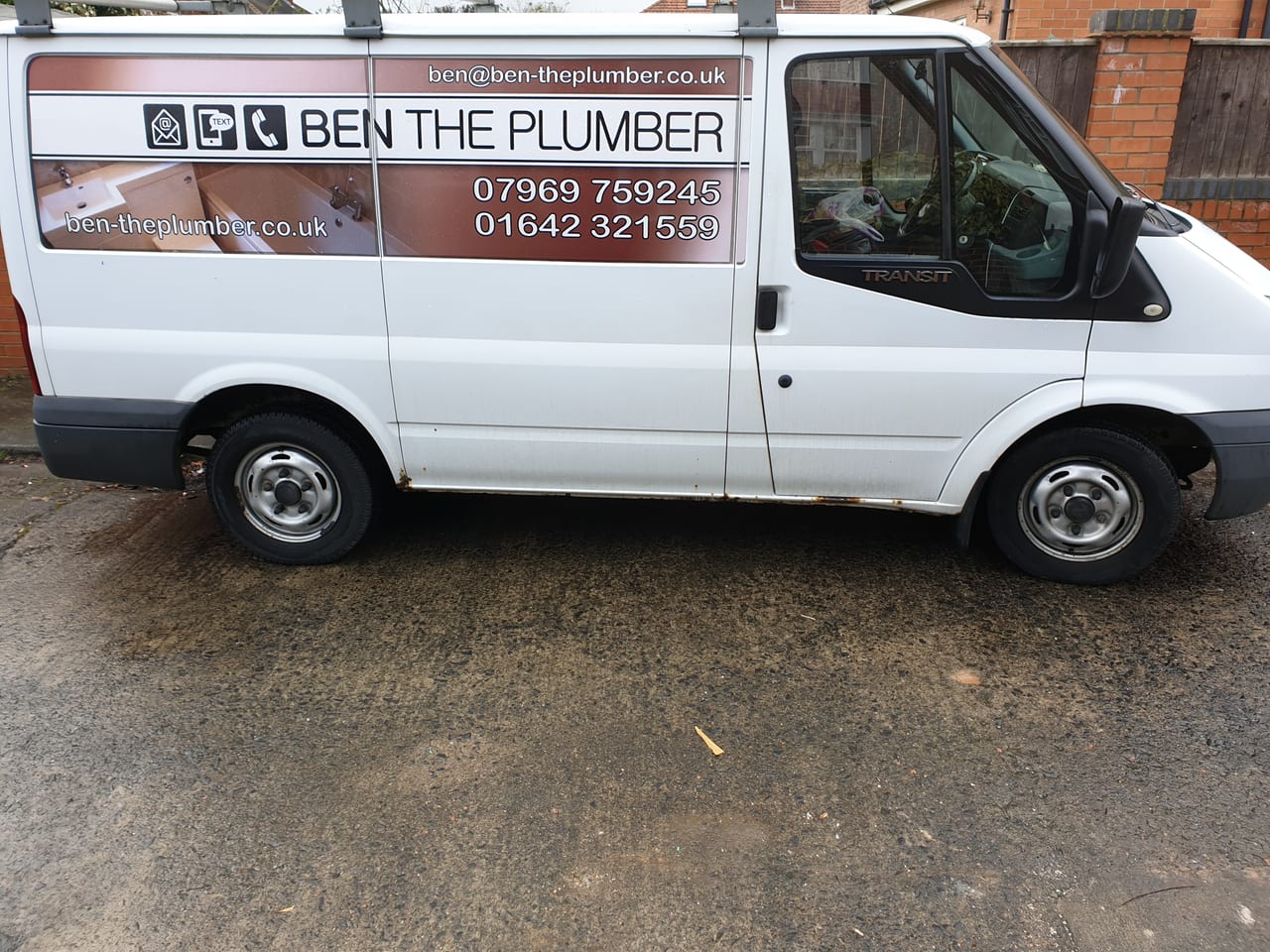 Ben the Plumber branded work van