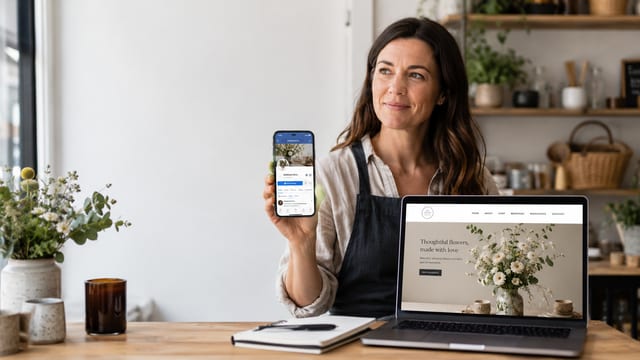 Facebook page versus website comparison for a small business online presence
