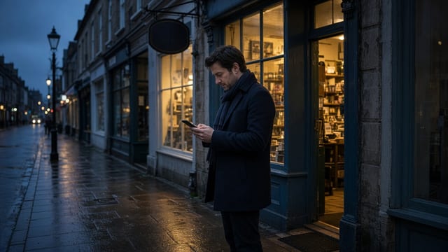 A customer checking their phone again after a local business failed to call back.